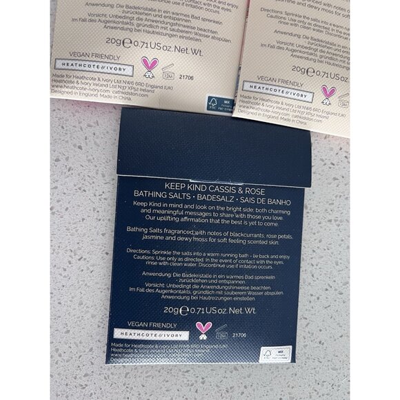 Cath Kidston Keep Kind Cassis & Rose 3 Bathing Salts Boxed set of 3 - Picture 6 of 8